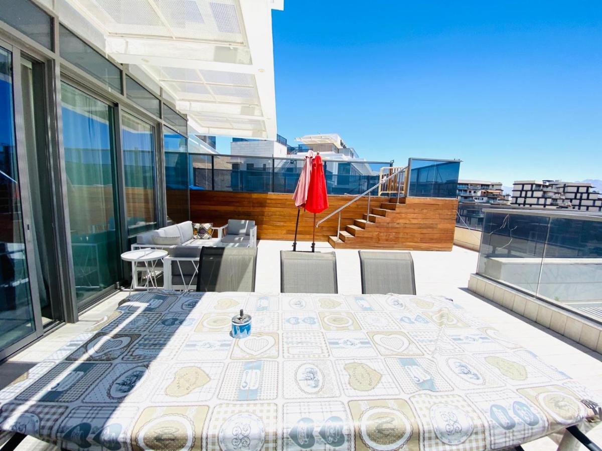 埃拉特Stunning Penthouse With Sea Views And Private Heated Pool公寓 外观 照片