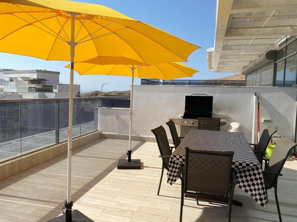 埃拉特Stunning Penthouse With Sea Views And Private Heated Pool公寓 外观 照片