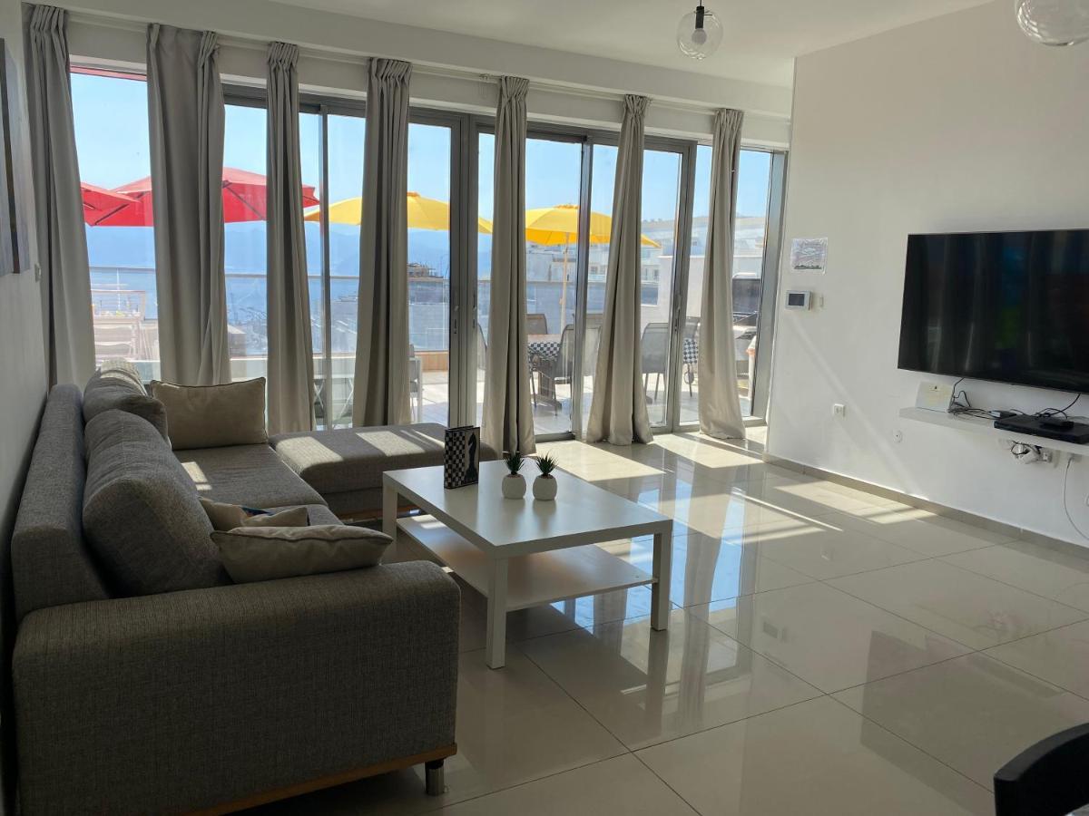 埃拉特Stunning Penthouse With Sea Views And Private Heated Pool公寓 外观 照片